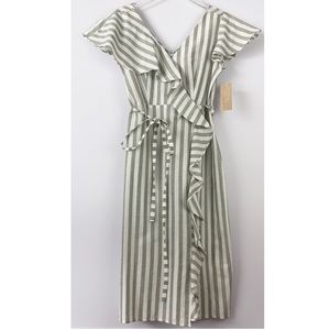 NWT Hope & Harlow Striped Ruffle Dress 4